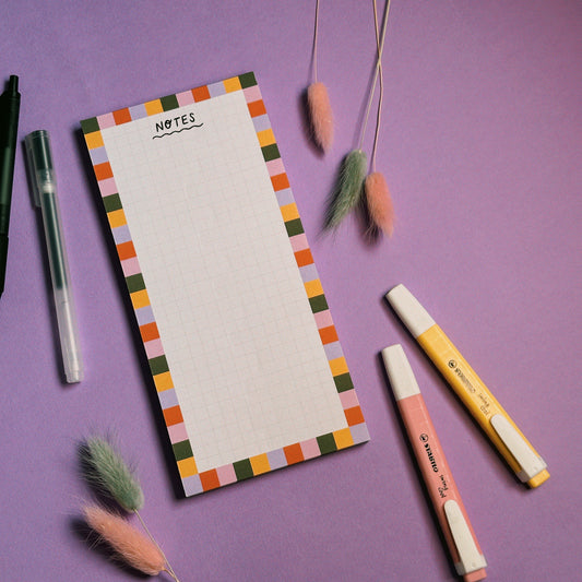 Colourful Checkerboard Notes Notepad