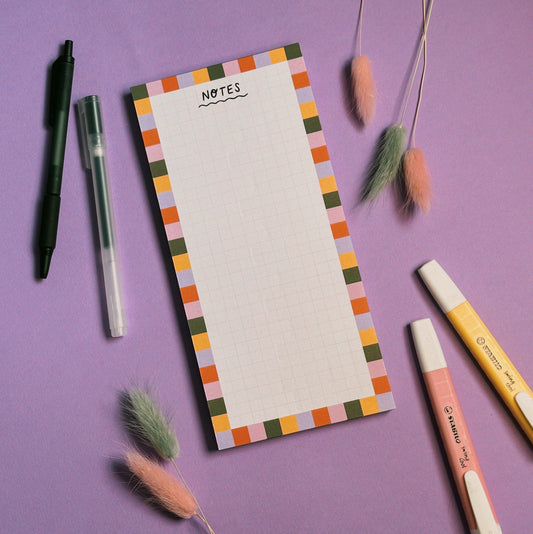 Colourful Checkerboard Notes Notepad