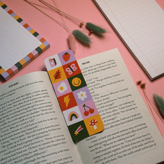 Colourful Checkerboard Icons Bookmark