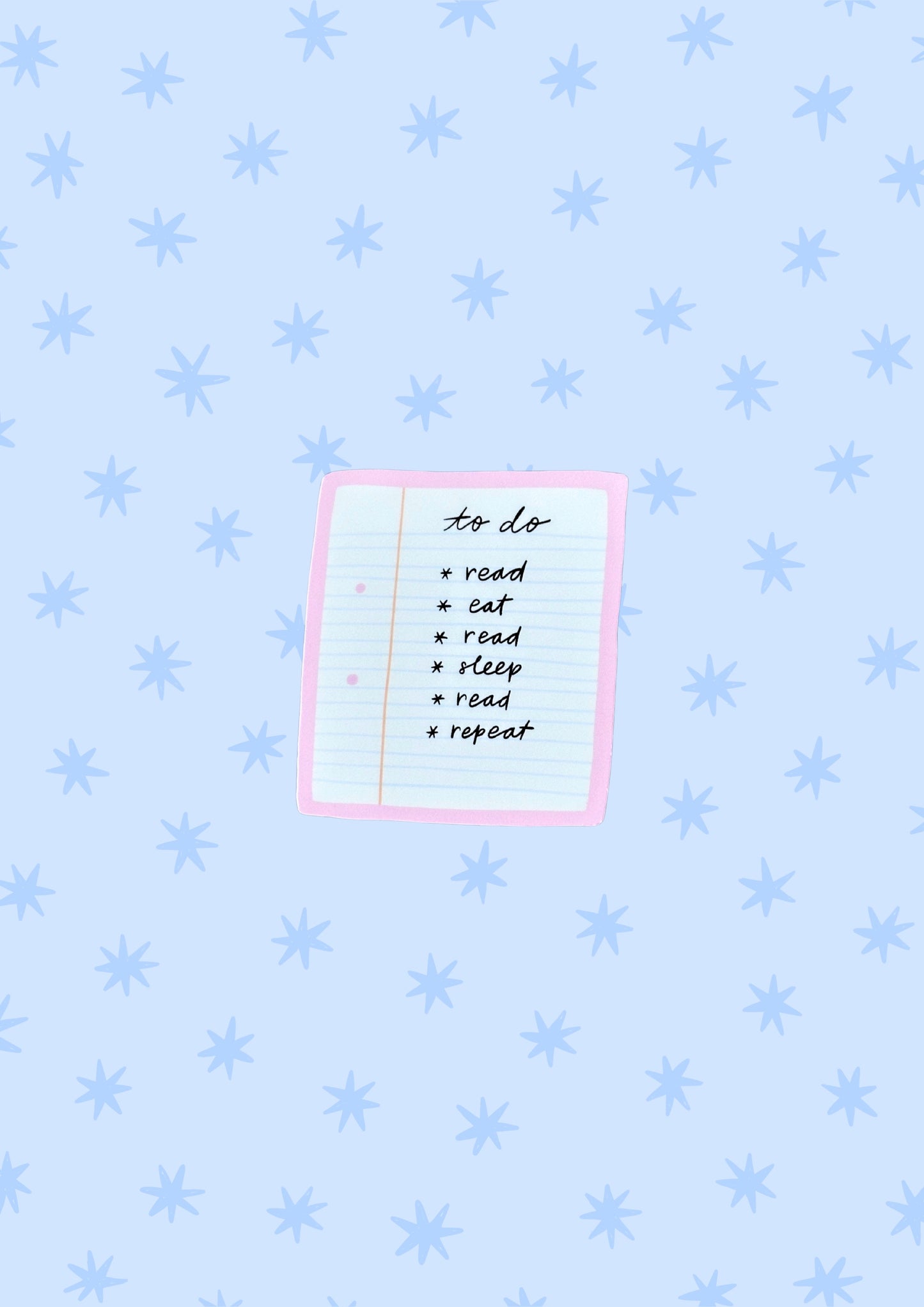 Reading To Do List Vinyl Sticker