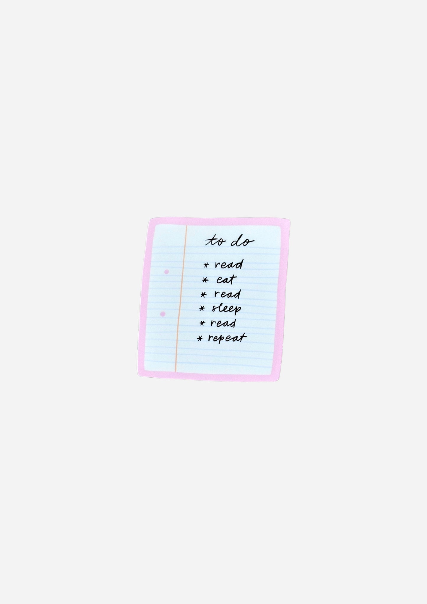 Reading To Do List Vinyl Sticker