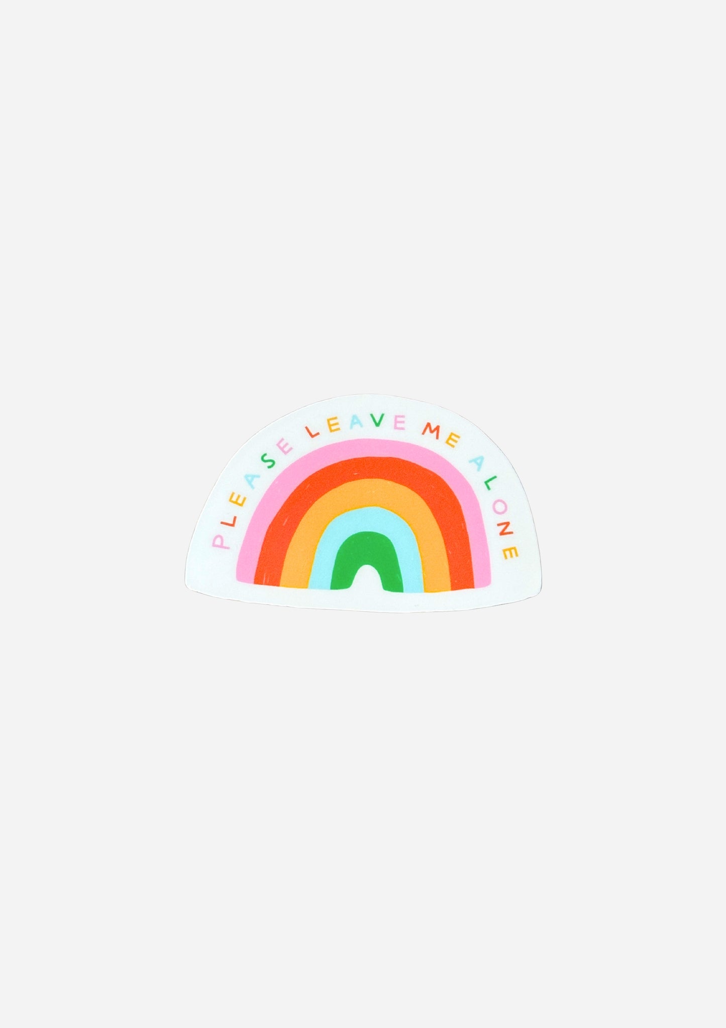 Please Leave Me Alone Rainbow Matte Vinyl Sticker