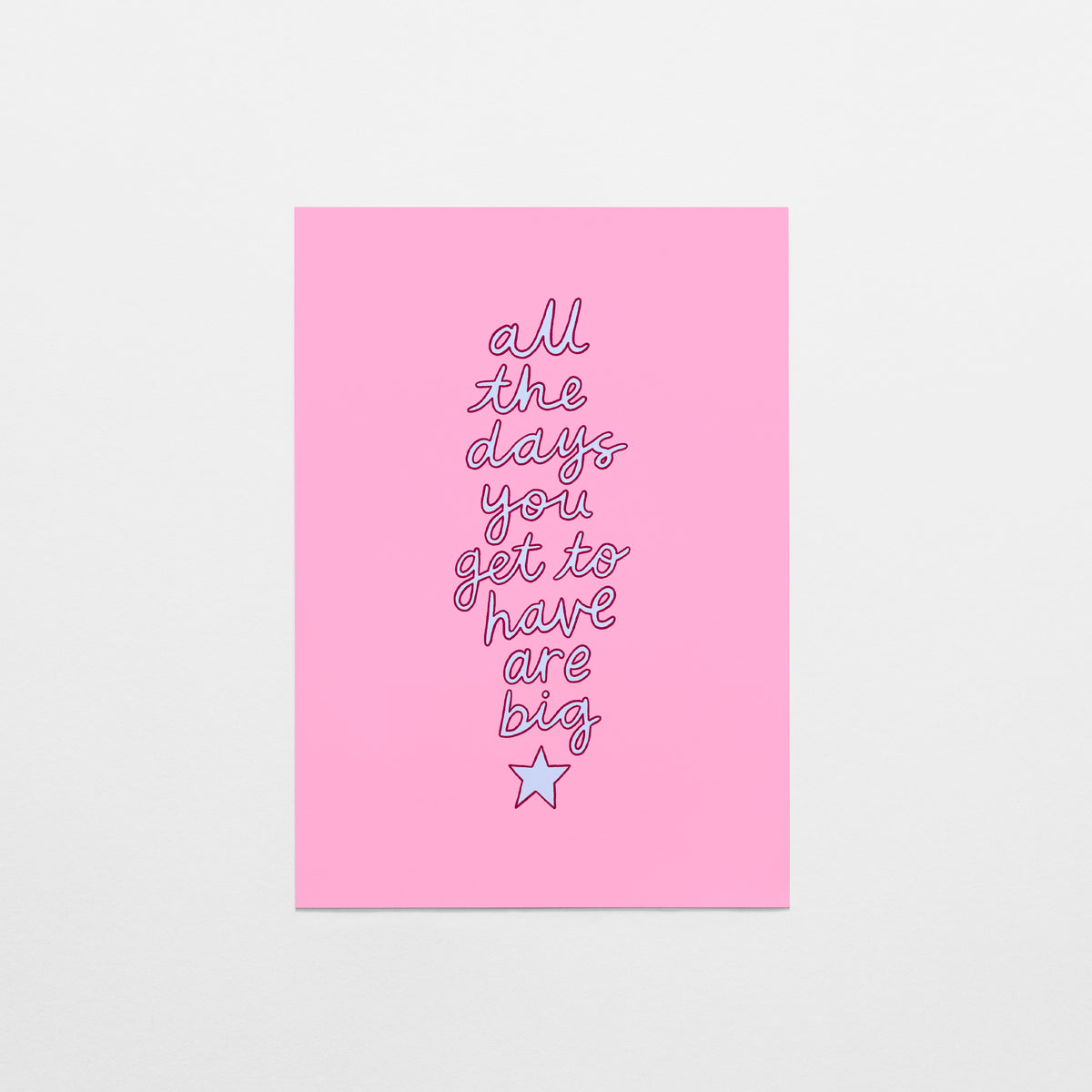 All The Days You Get to Have are Big Postcard