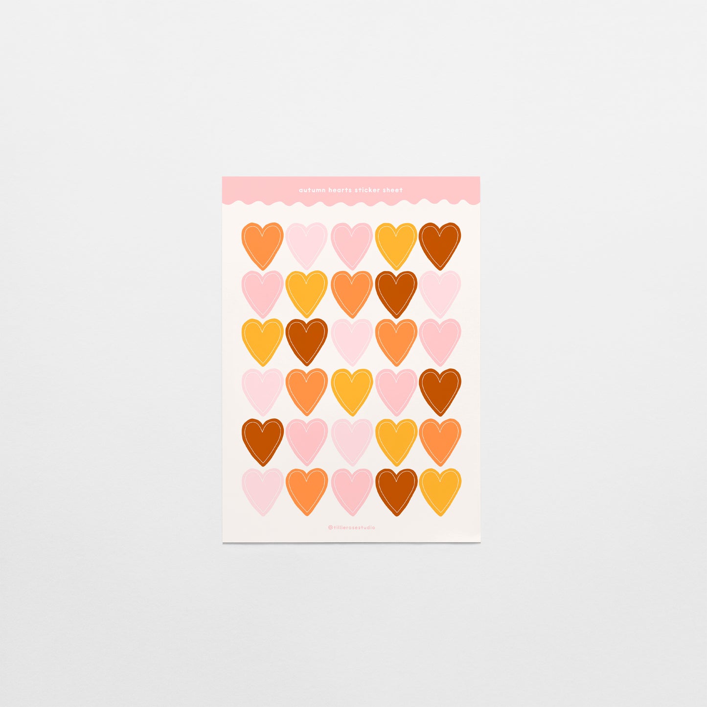 Autumn Hearts Sticker Sheet