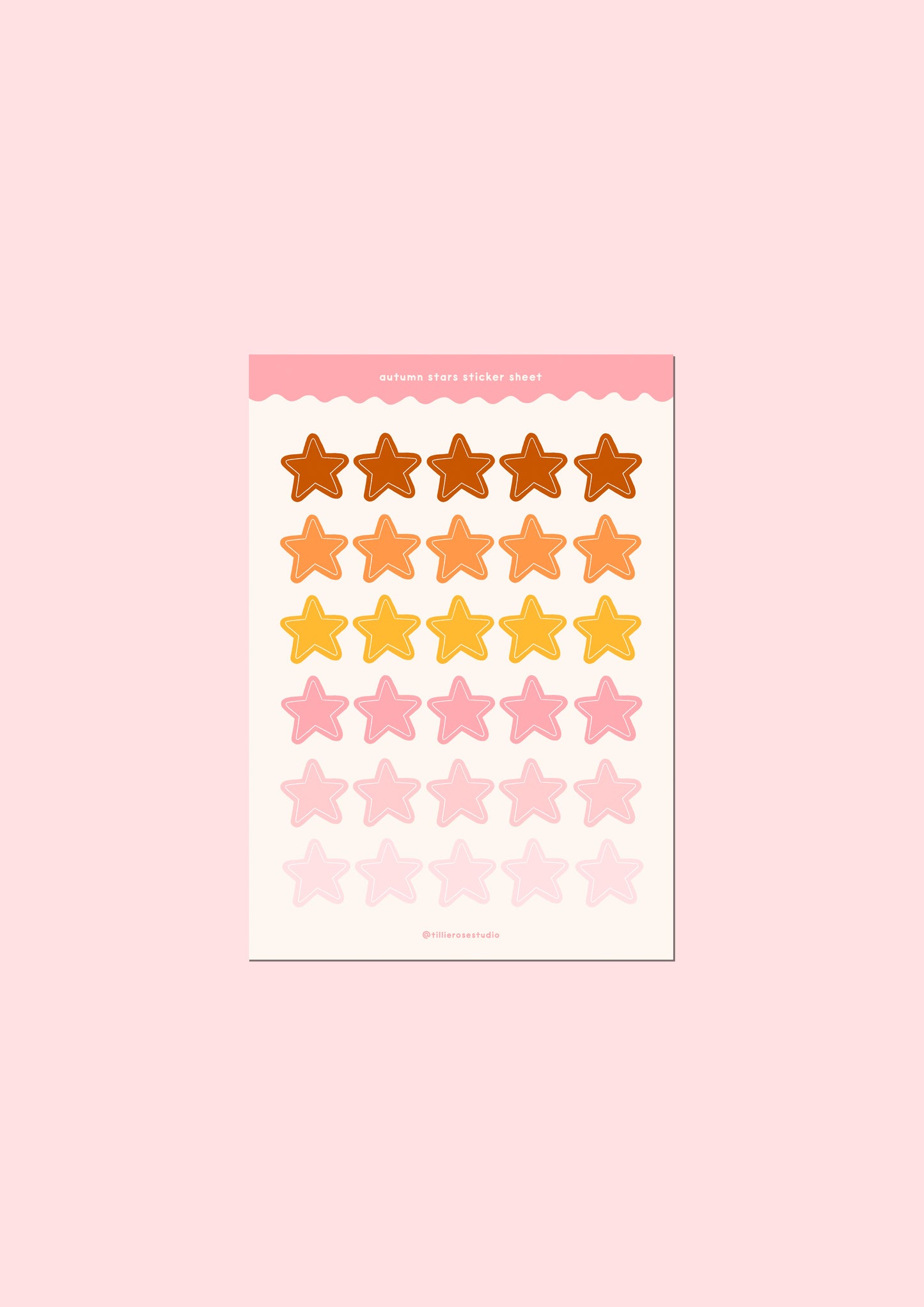 Autumn Stars Sticker Sheet