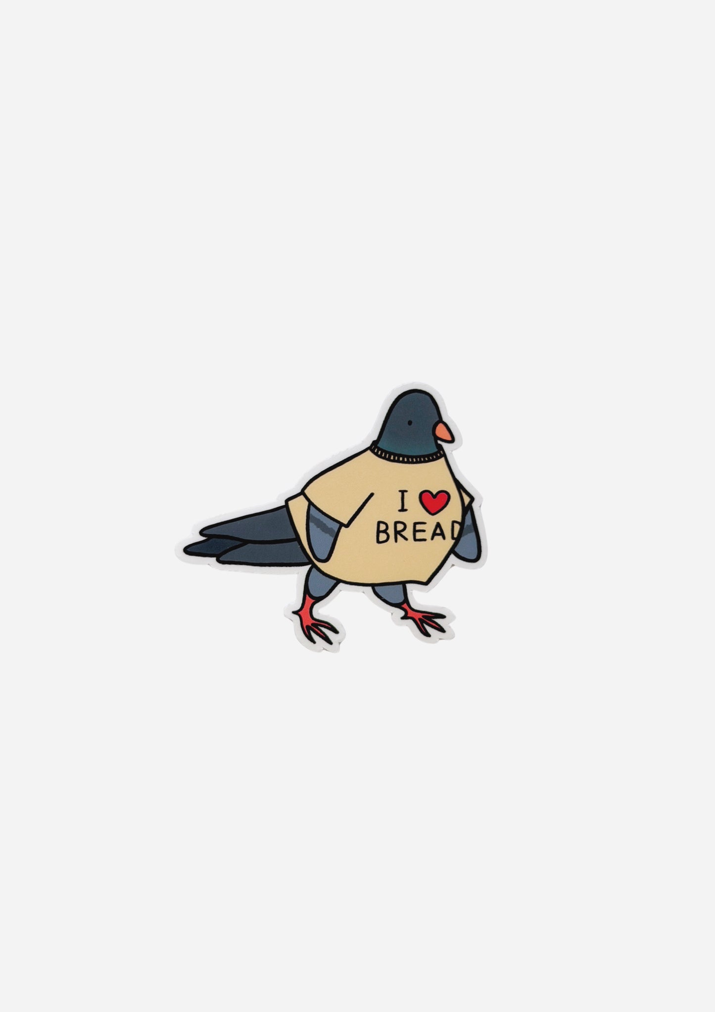 I ♥︎ Bread Pigeon Vinyl Sticker