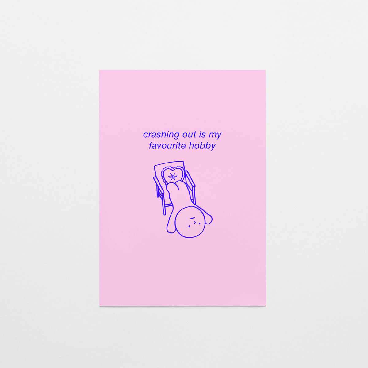 Crashing Out Is My Favourite Hobby Postcard