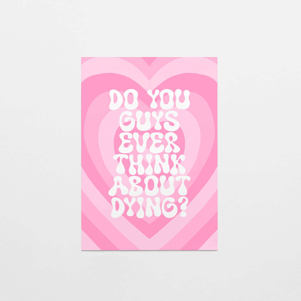Do You Guys Ever Think About Dying? Postcard