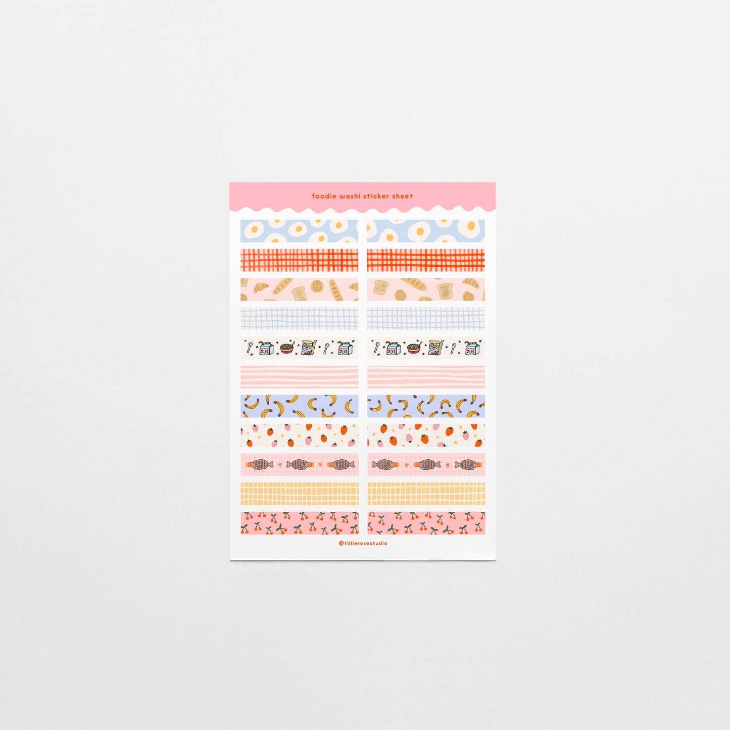 Foodie Washi Sticker Sheet