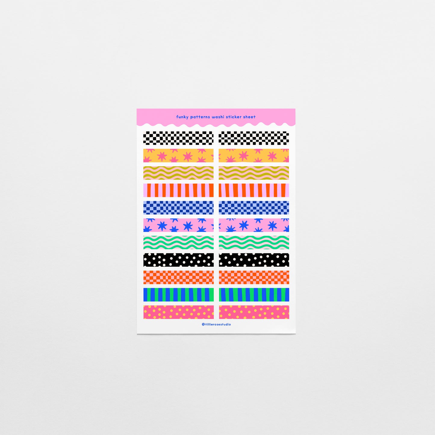 Funky Washi Sticker Sheet