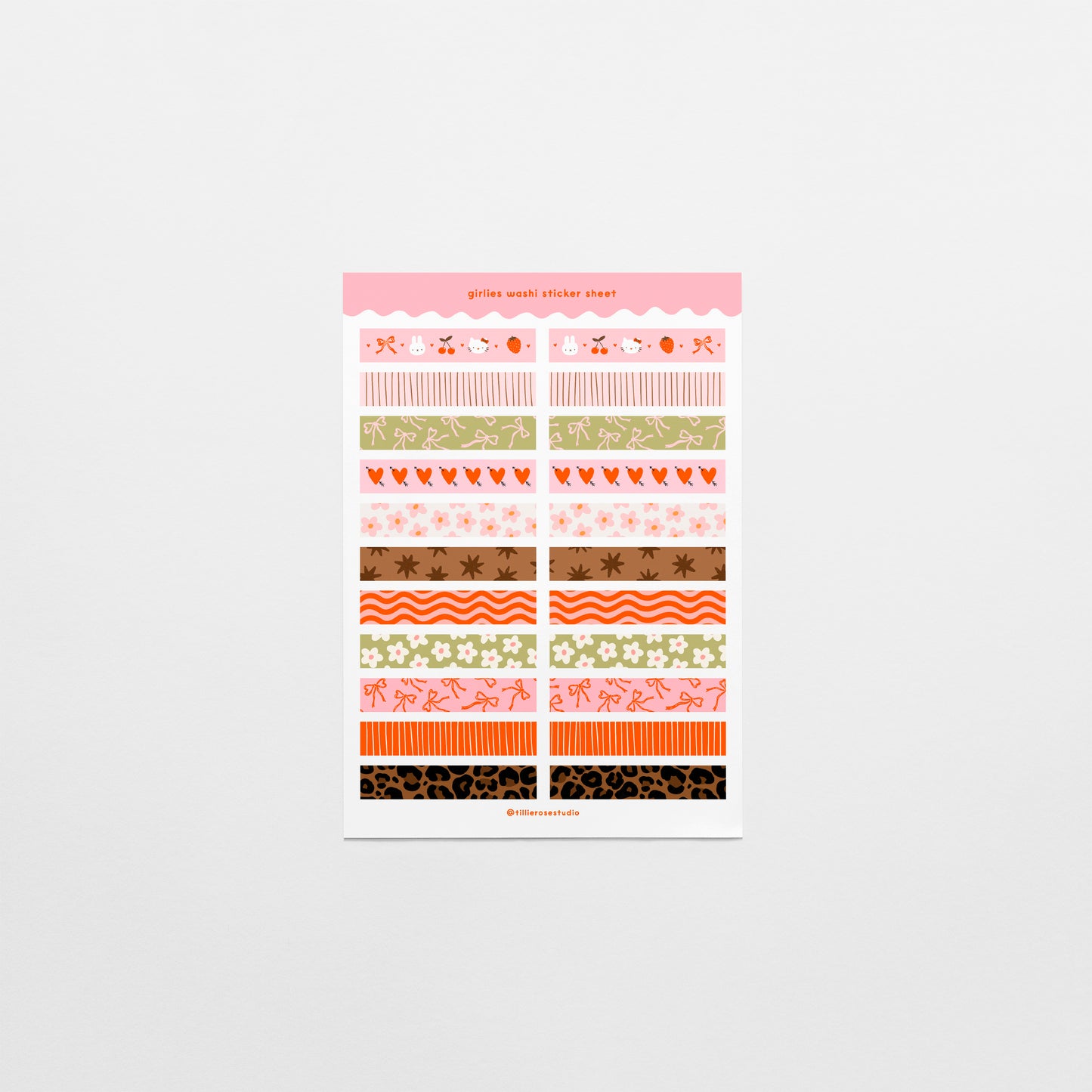Girlies Washi Sticker Sheet