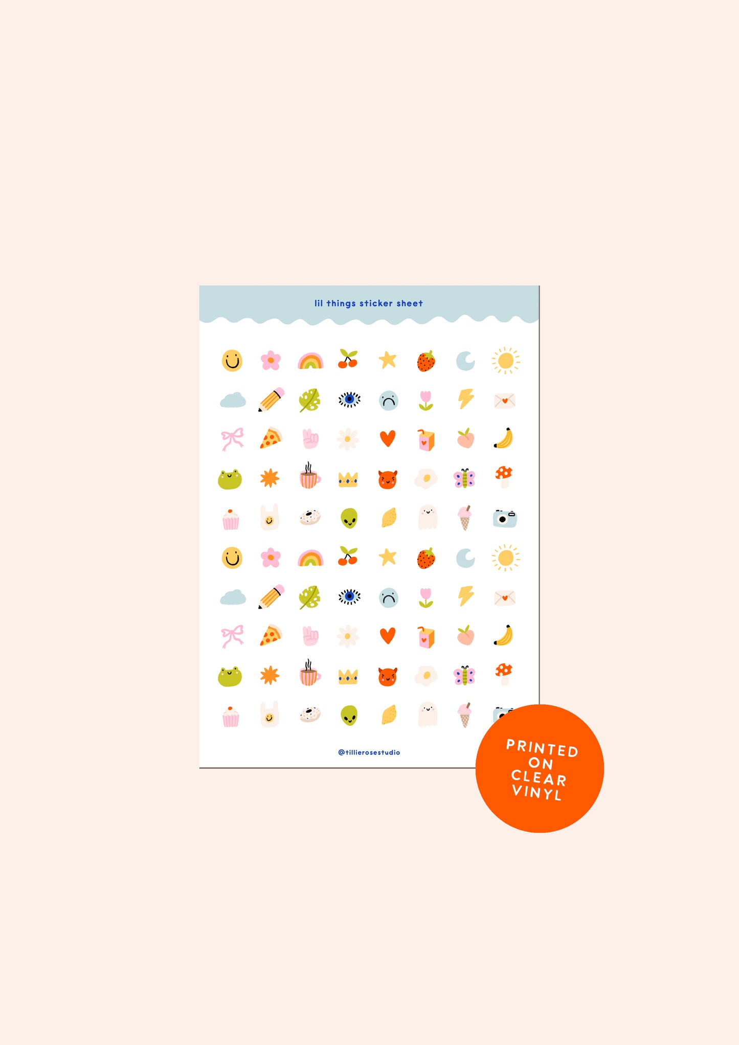 Lil Things Clear Vinyl Sticker Sheet