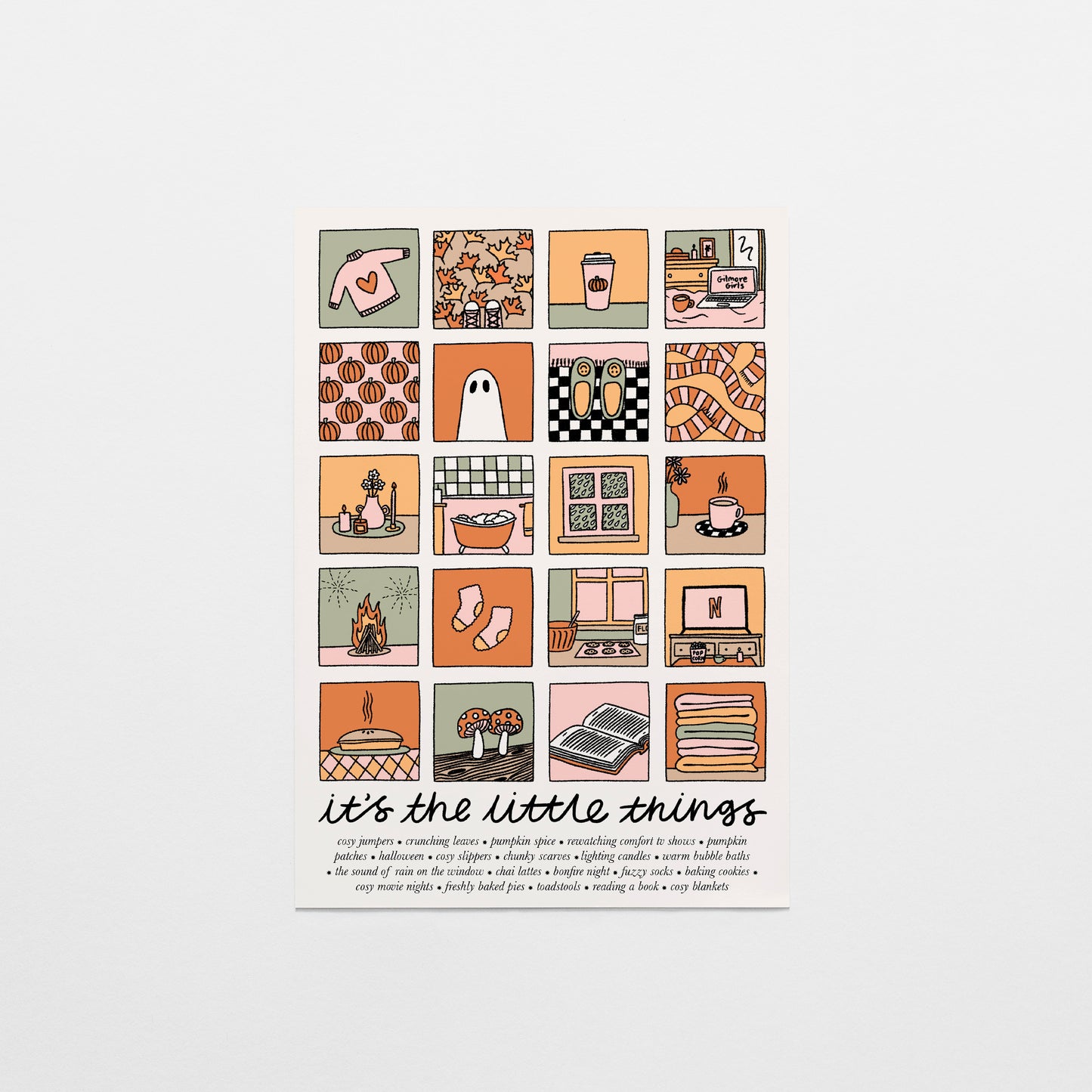 It's The Little Things Autumn Postcard