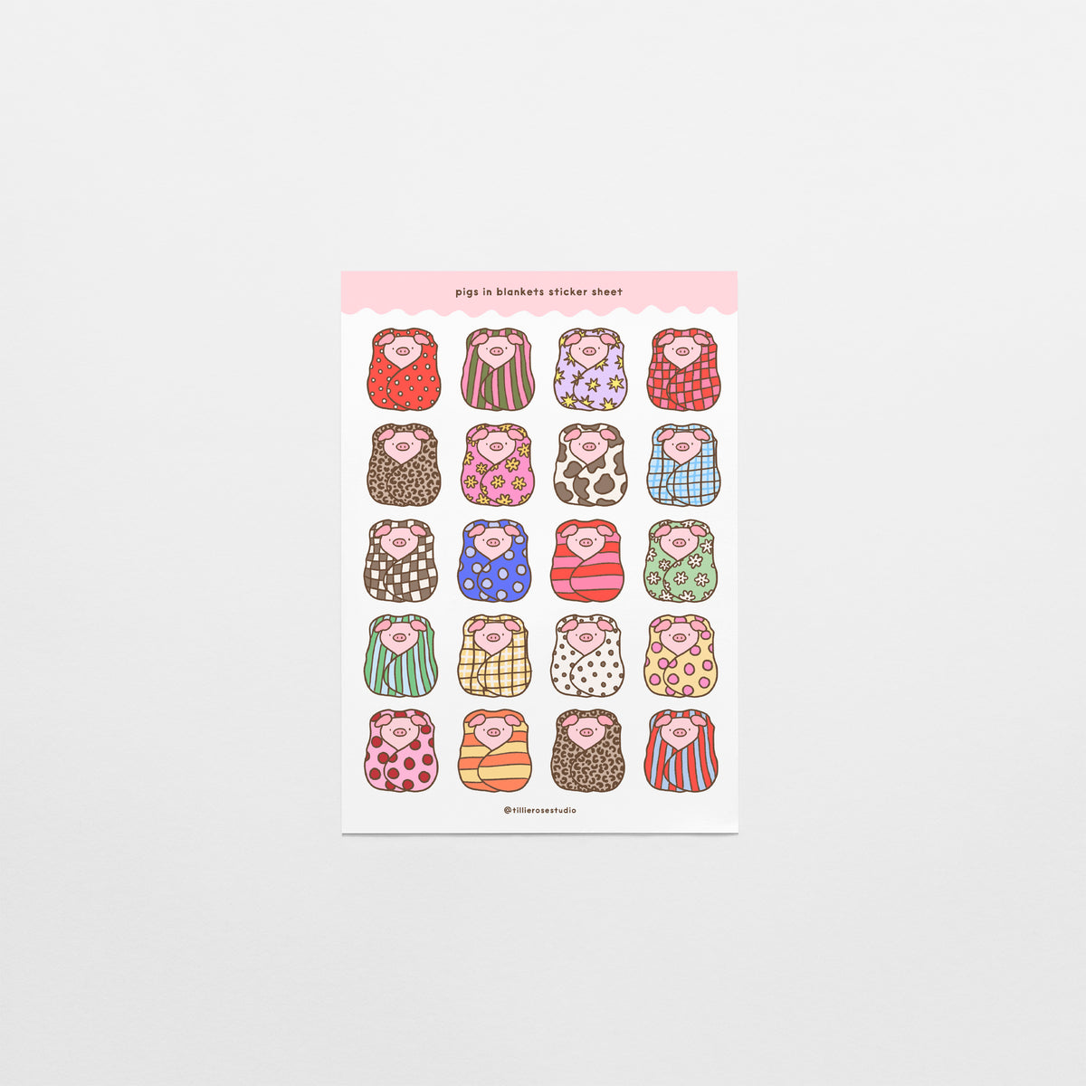 Pigs in Blankets Sticker Sheet
