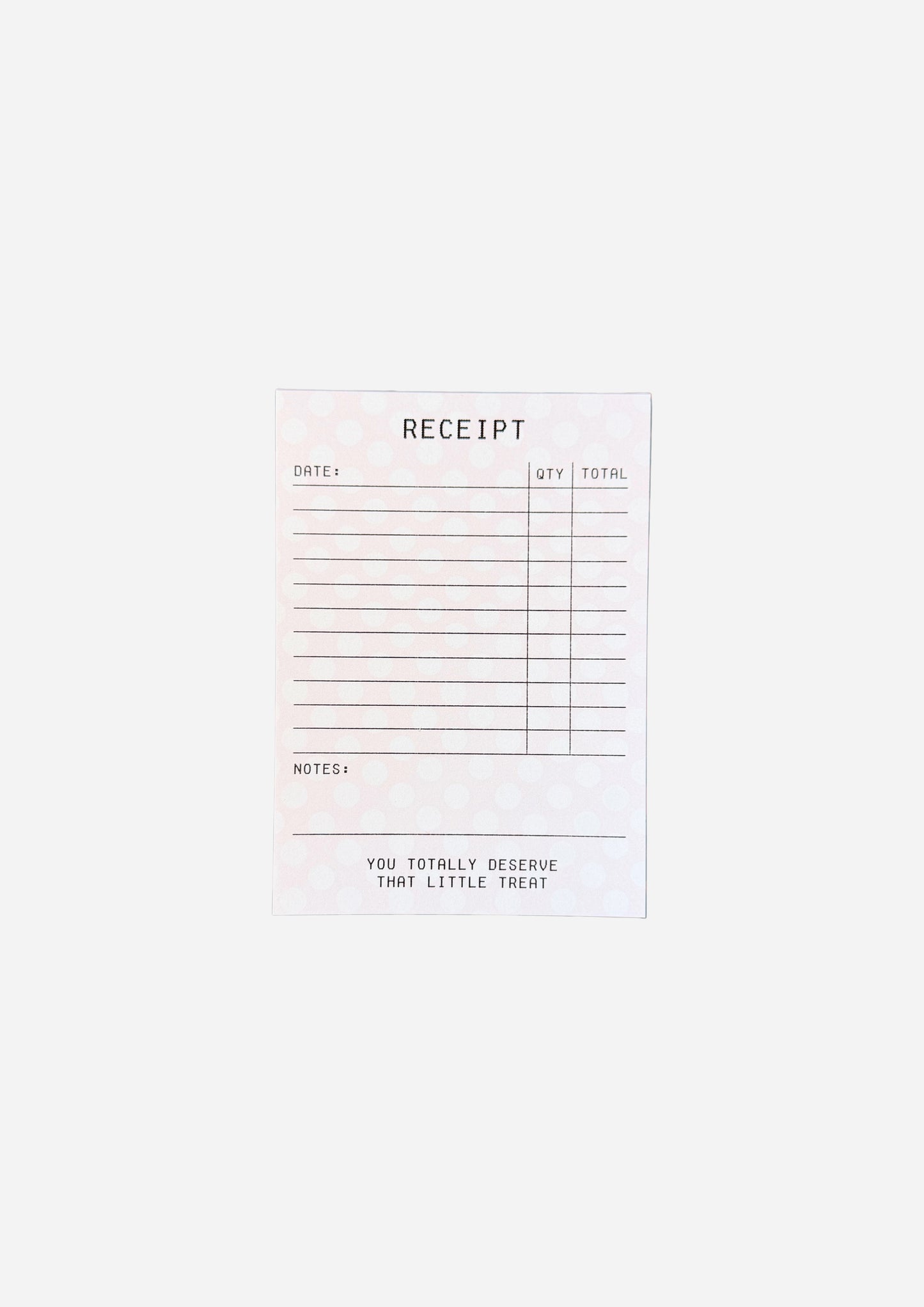A6 Polka Dot Receipt Notepad