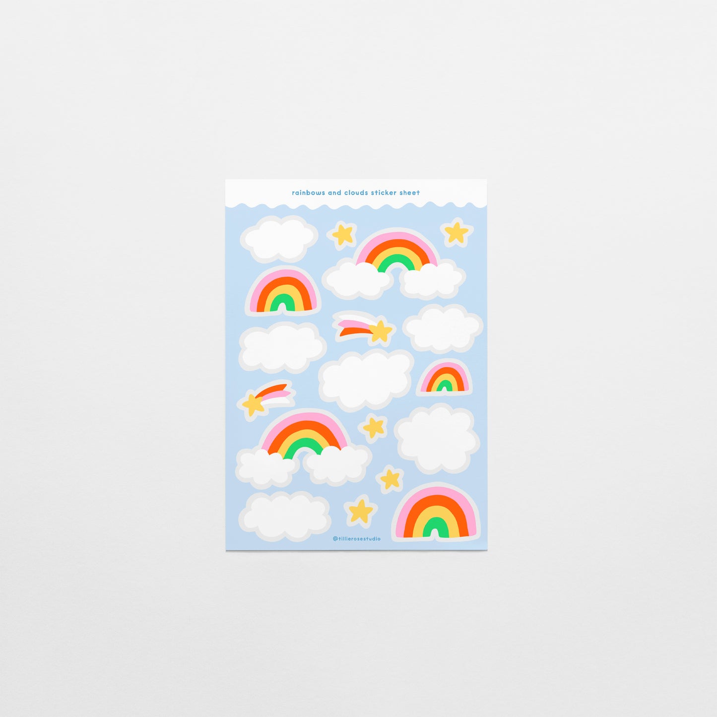Rainbows and Clouds Sticker Sheet