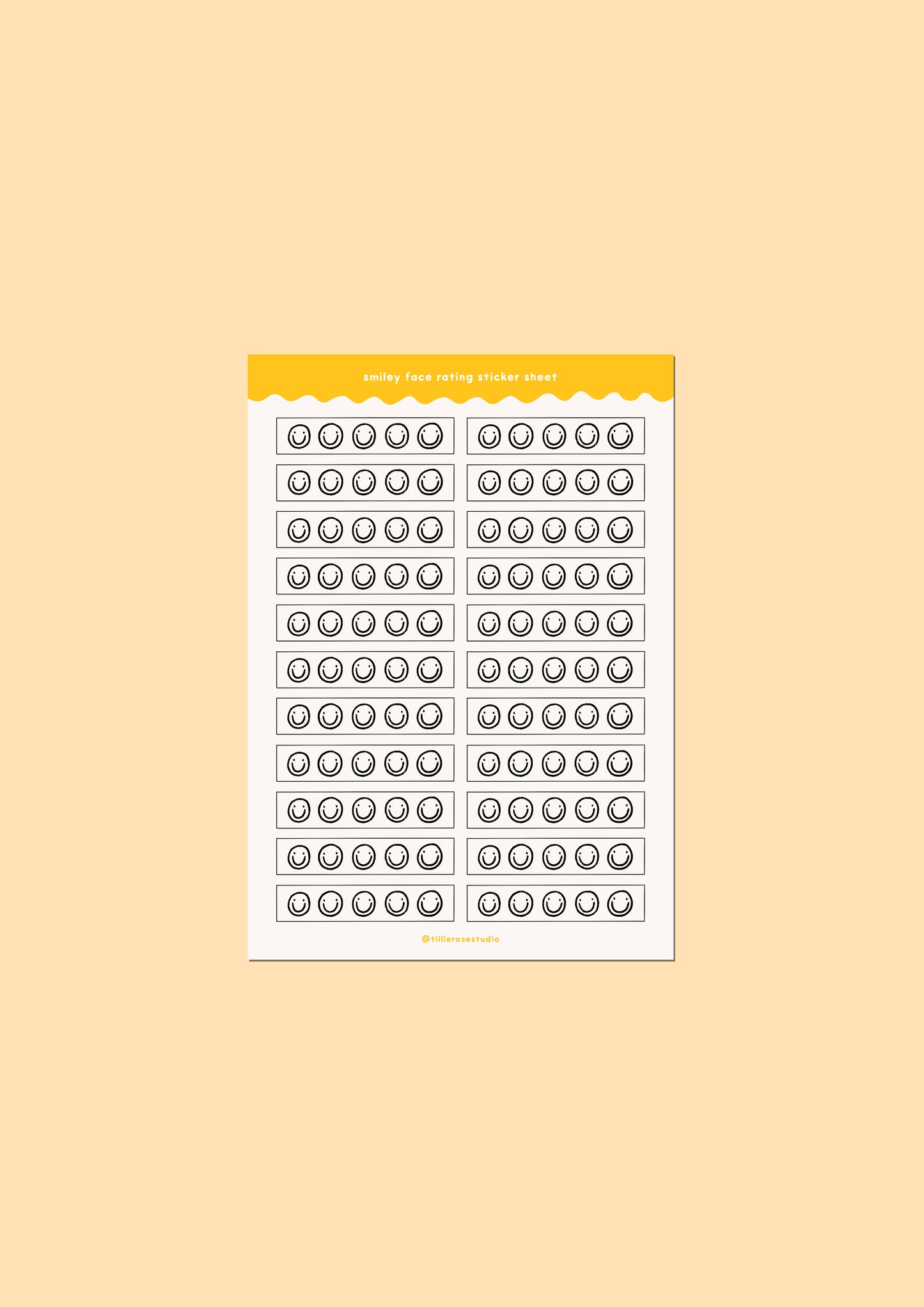 Smiley Face Rating Sticker Sheet