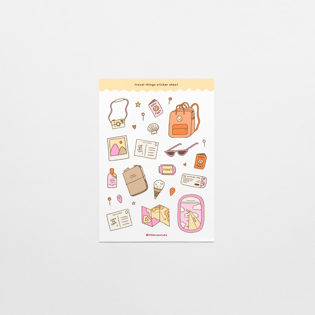 Travel Things Sticker Sheet