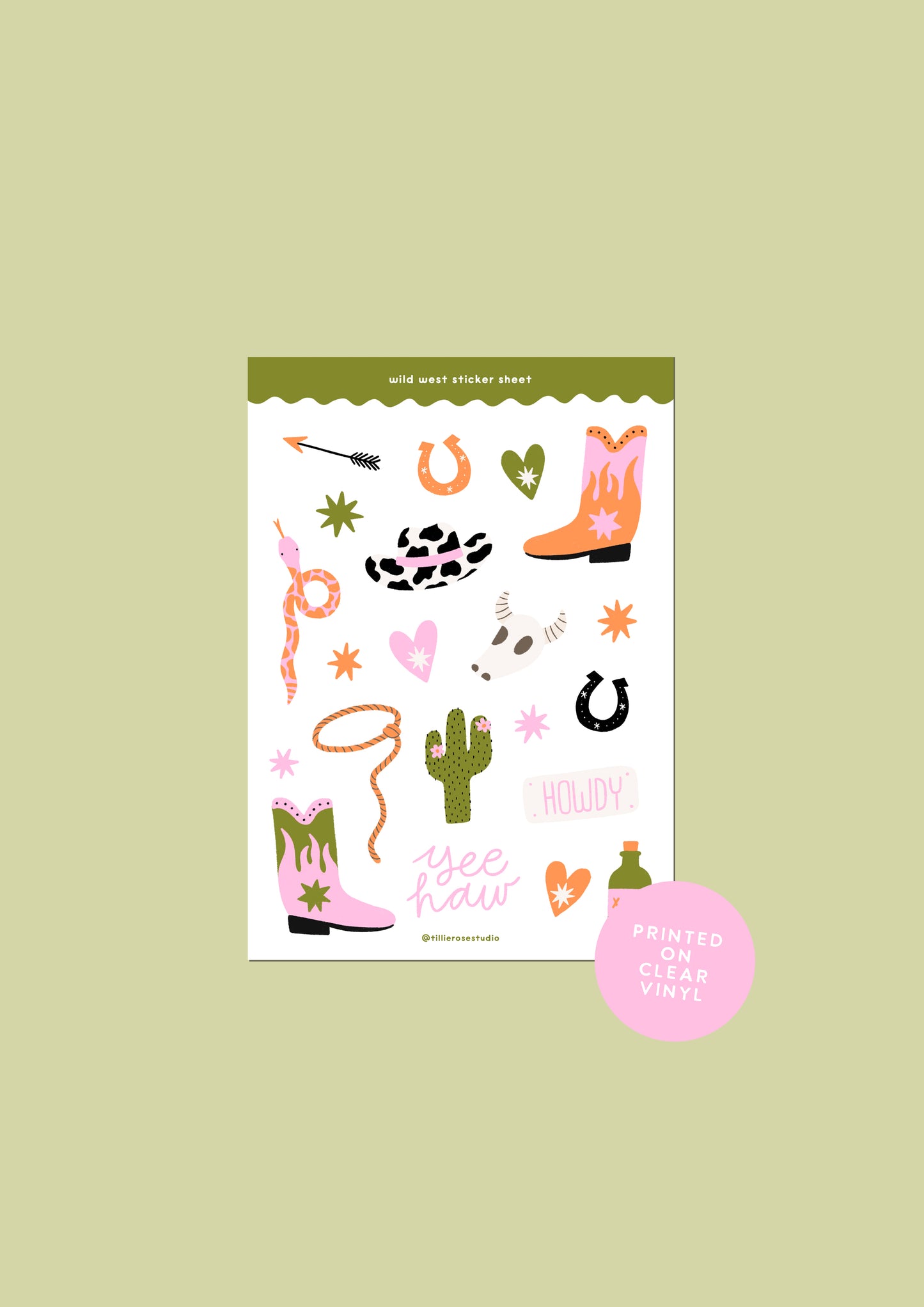 Wild West Sticker Sheet