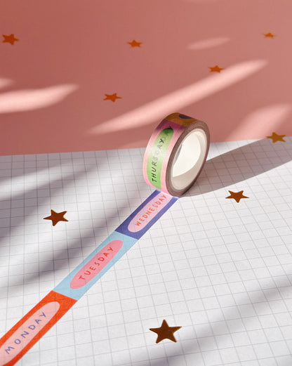 Days of The Week Washi Tape