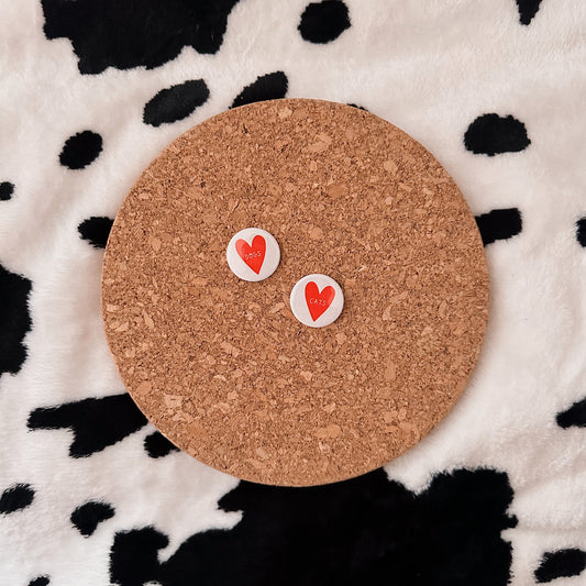 Cat & Dog Heart Button Badges