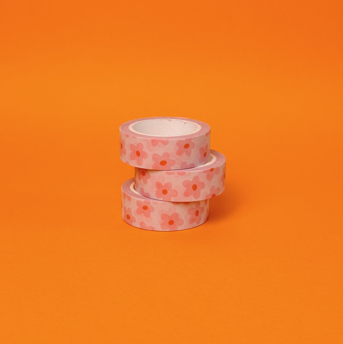 Pink and Orange Flowers Washi Tape