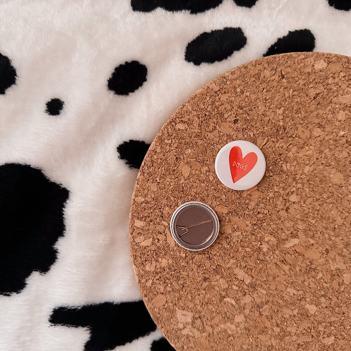 Cat & Dog Heart Button Badges