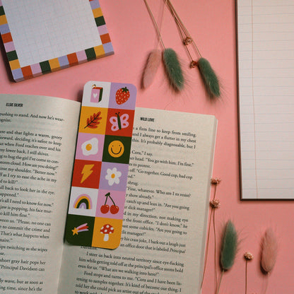 Colourful Checkerboard Icons Bookmark