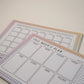 Pastel Rainbow Checkered Weekly Planner Notepad