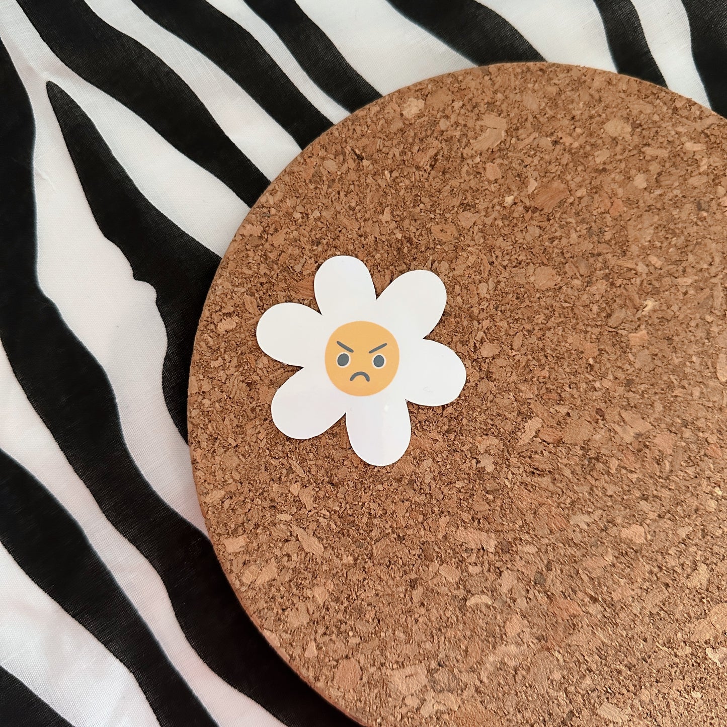 Grumpy Flower Vinyl Sticker