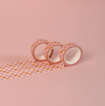 Sunset Checkerboard Washi Tape