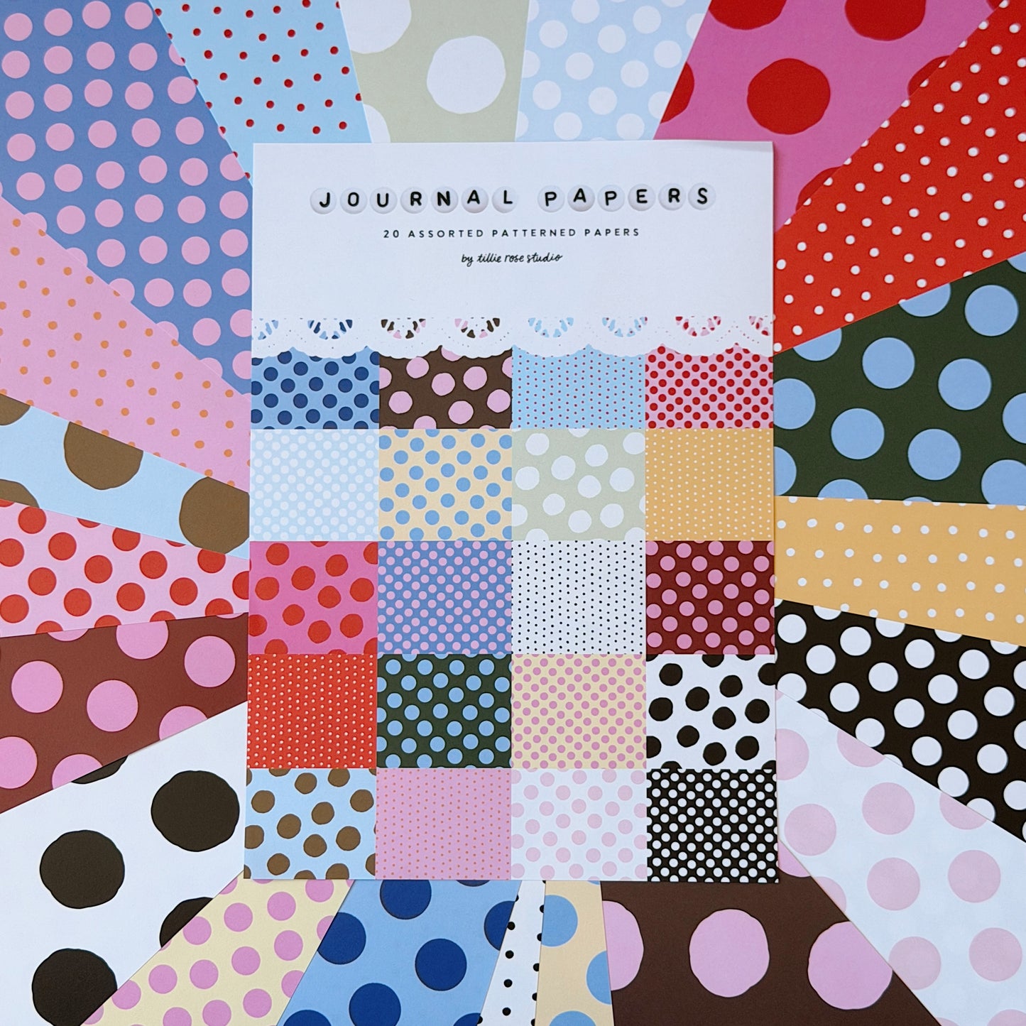 Journal Papers Pack: Polka Dot Edition