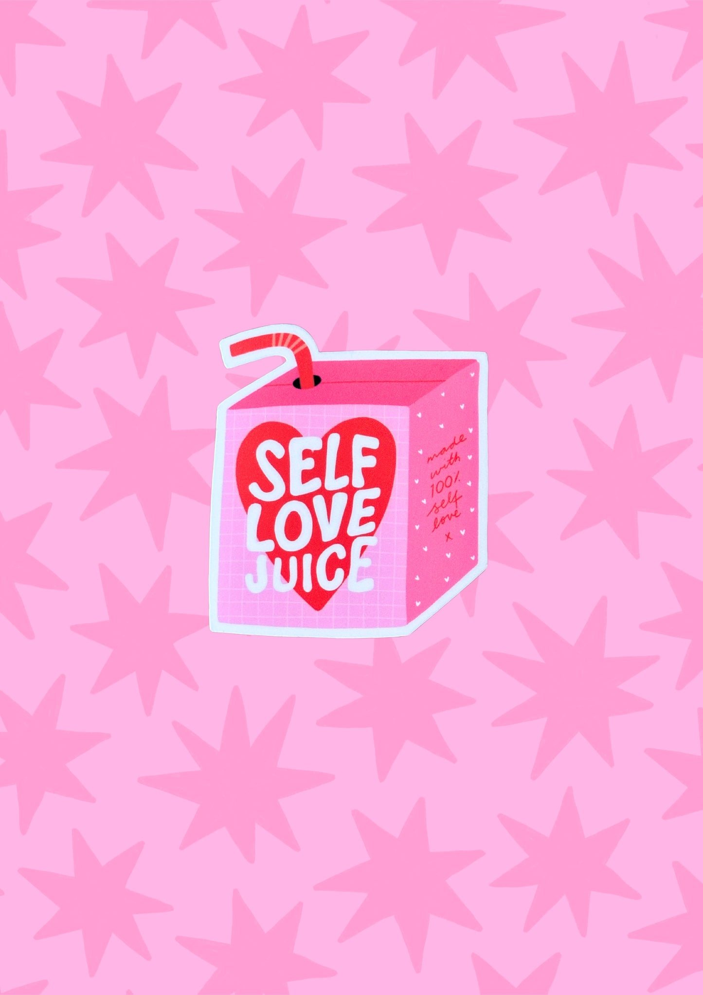 Self Love Juice Box Matte Vinyl Sticker