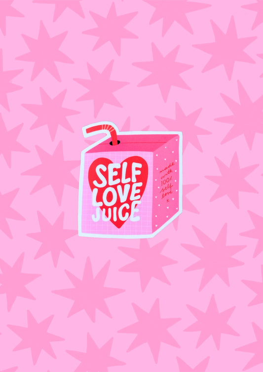 Self Love Juice Box Matte Vinyl Sticker