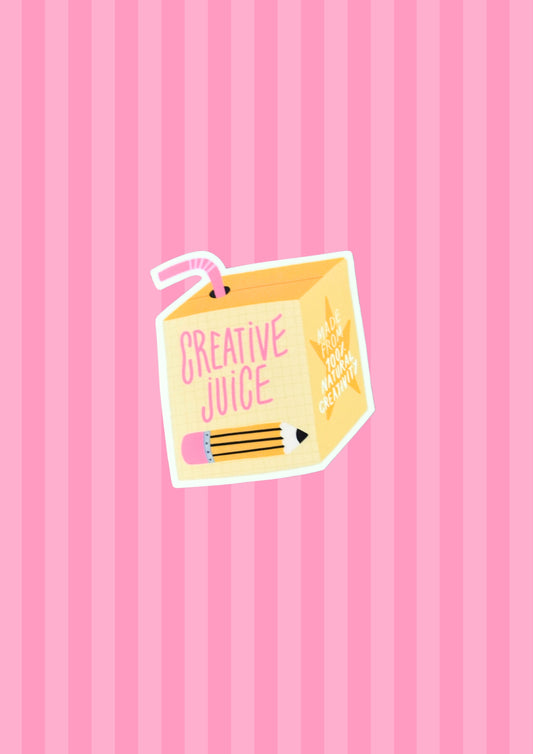 Creative Juice Box Matte Vinyl Sticker