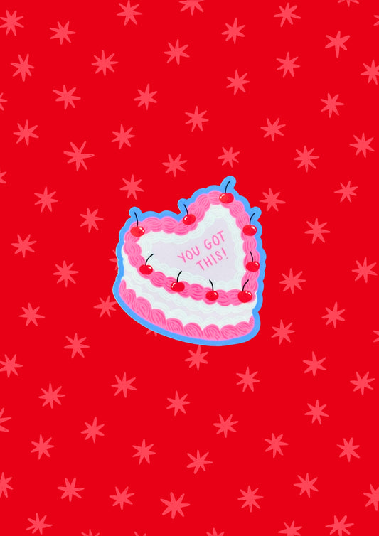 You Got This Cake Vinyl Sticker