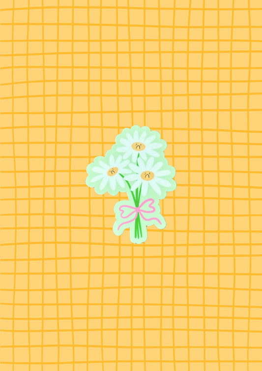 Grumpy Daisies Vinyl Sticker
