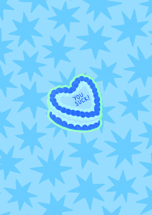 You Suck Cake Vinyl Sticker