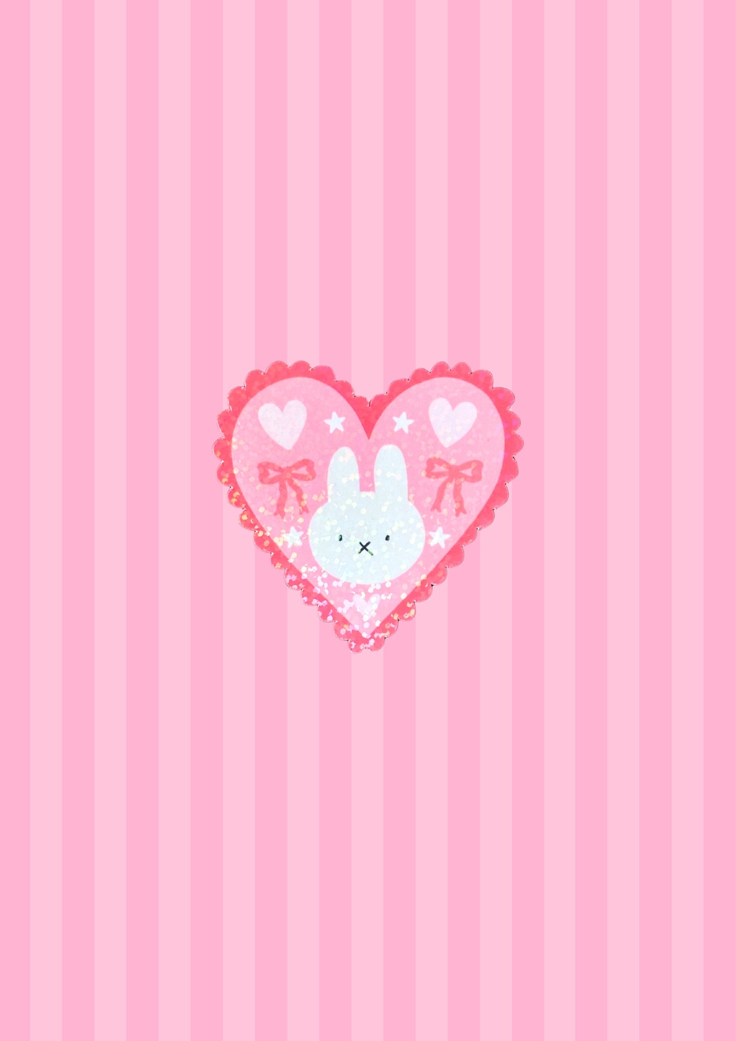 Bunny Heart Vinyl Sticker
