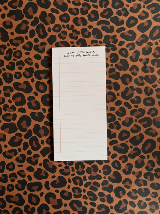 A Silly Little List to Help My Silly Little Brain Notepad