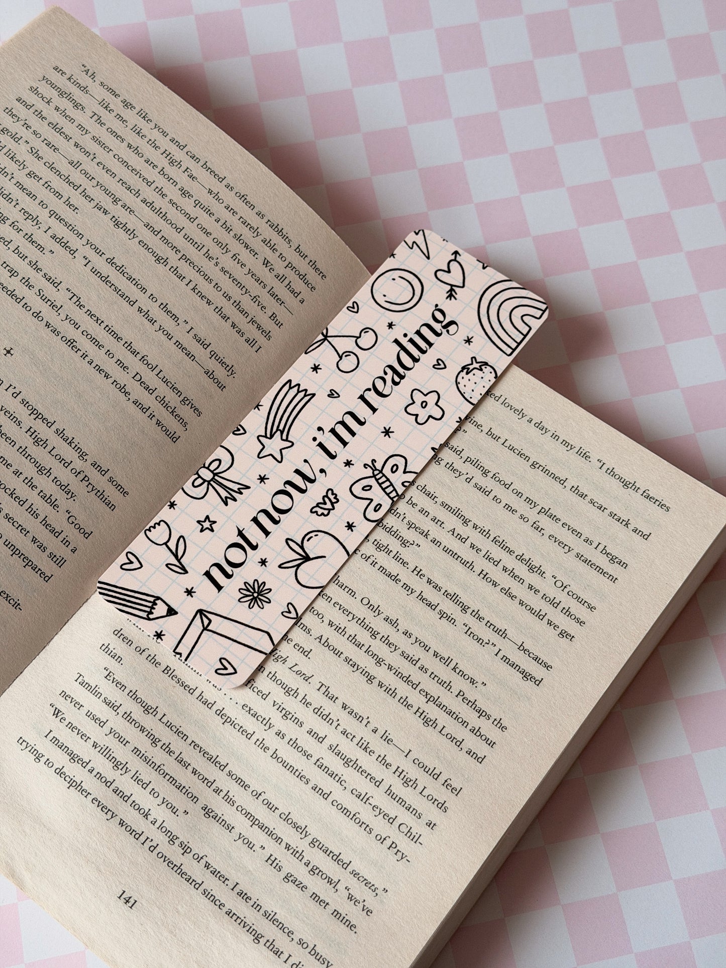 Not Now, I'm Reading Bookmark