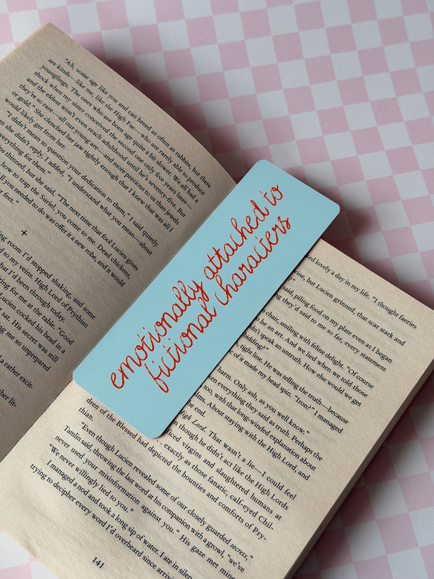Emotionally Attached to Fictional Characters Bookmark
