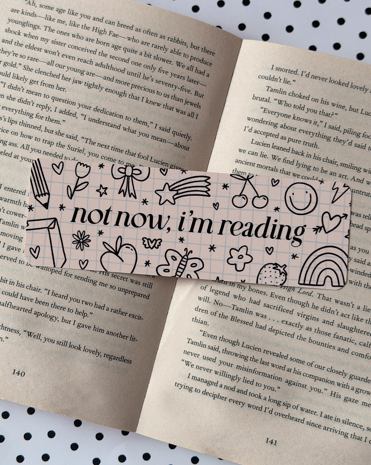 Not Now, I'm Reading Bookmark
