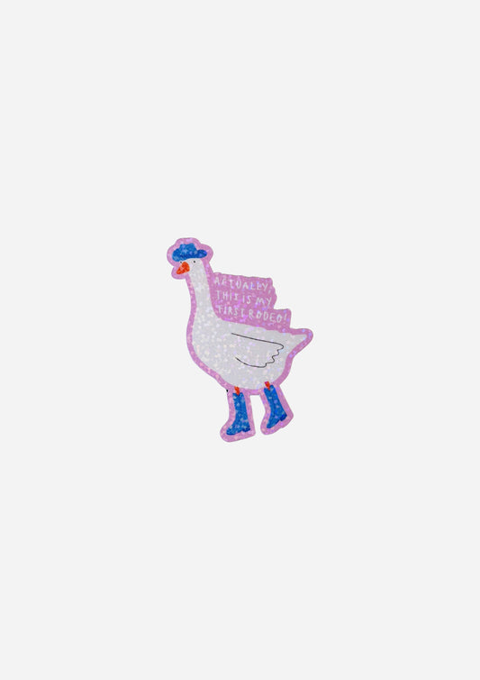 Actually This Is My First Rodeo Vinyl Sticker