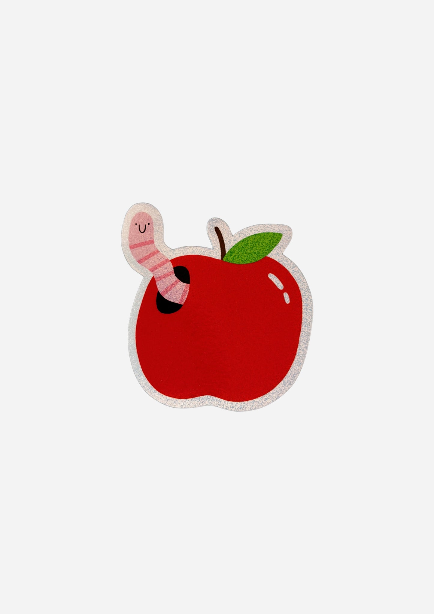 Apple Worm Vinyl Sticker