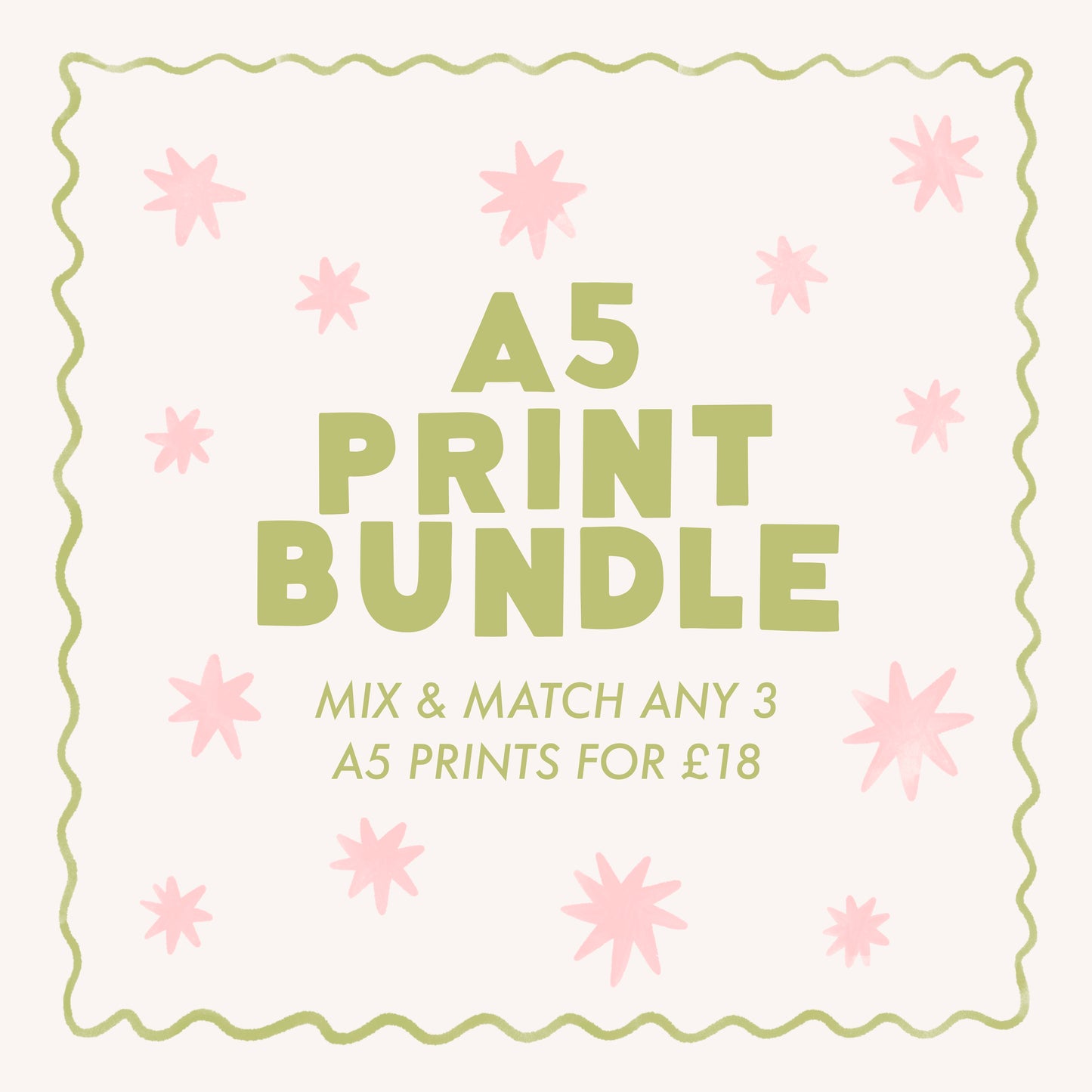A5 Print Bundle, Choose Any 3 Prints, Mix & Match Prints