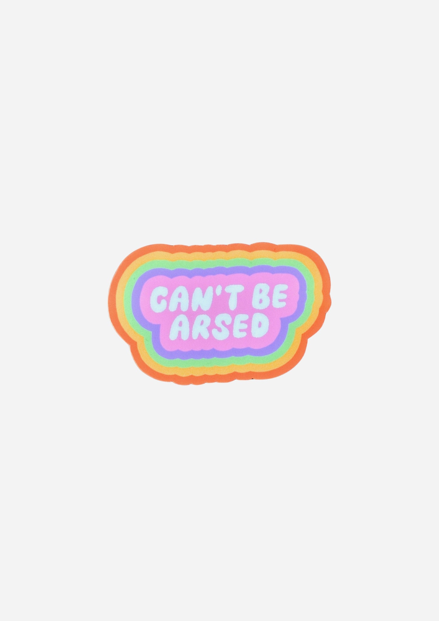 Can't Be Arsed Rainbow Vinyl Sticker