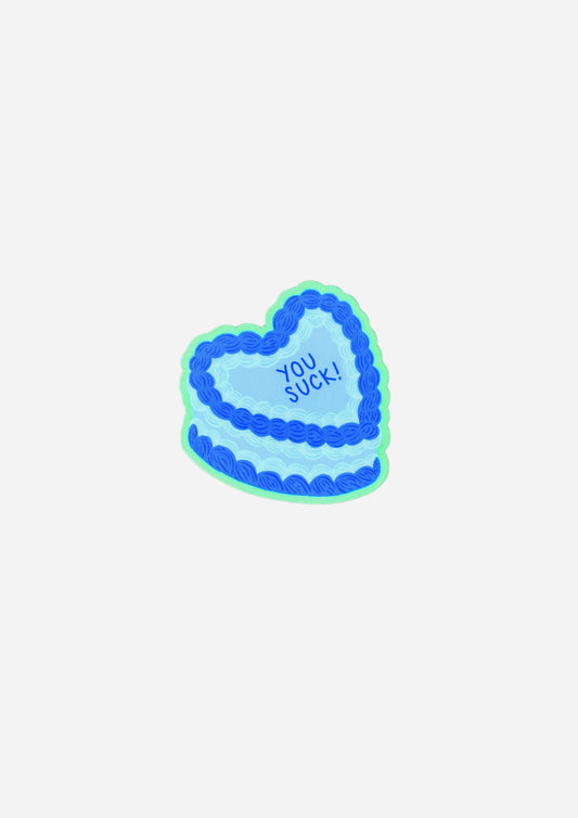 You Suck Cake Vinyl Sticker