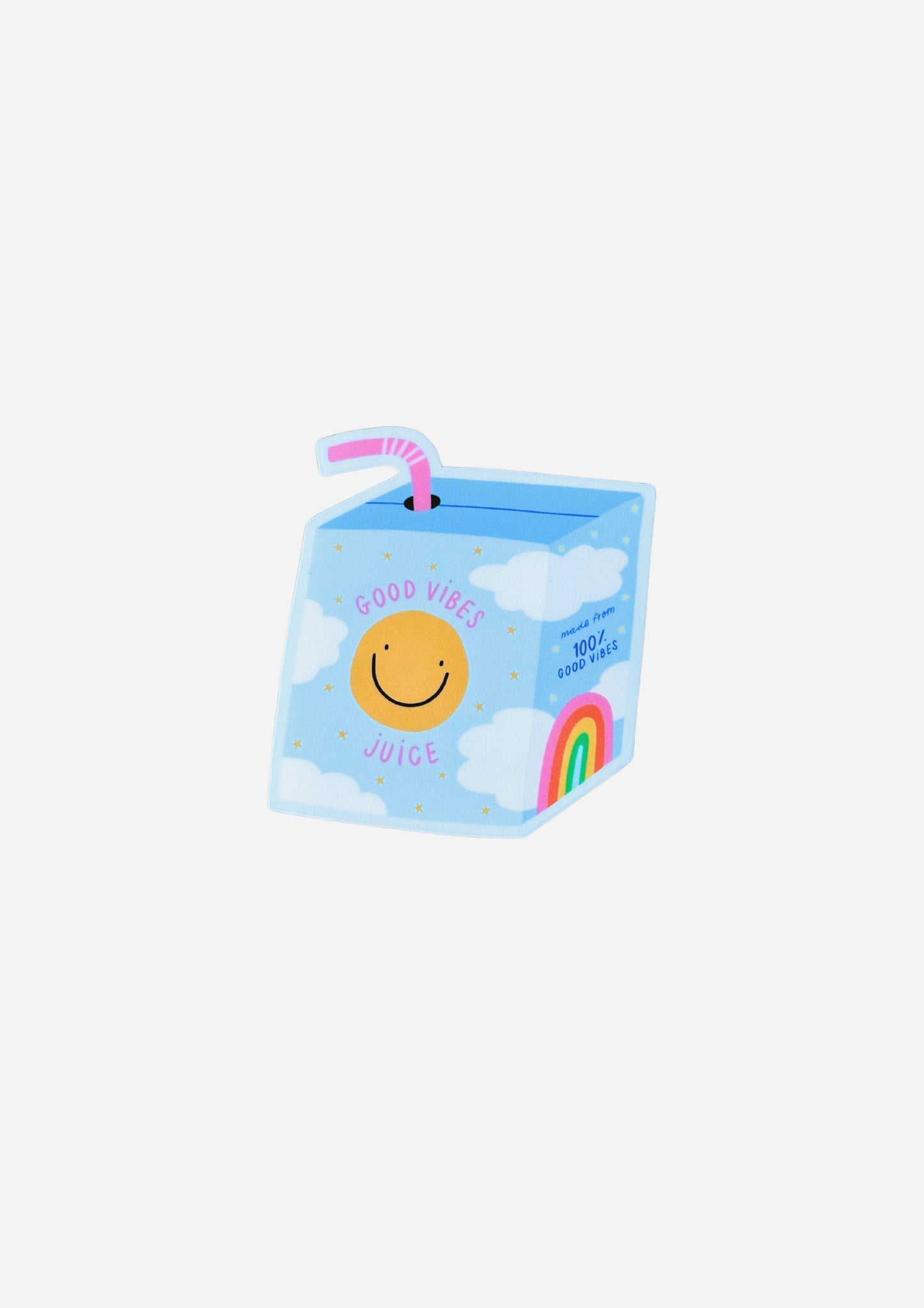 Good Vibes Juice Box Matte Vinyl Sticker