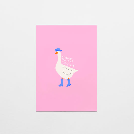 Actually This is My First Rodeo Postcard